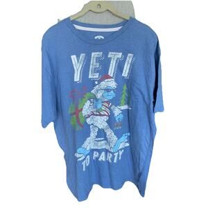 Walmart Holiday Time Yeti To Party T-Shirt Christmas Unisex Short Sleeves Large